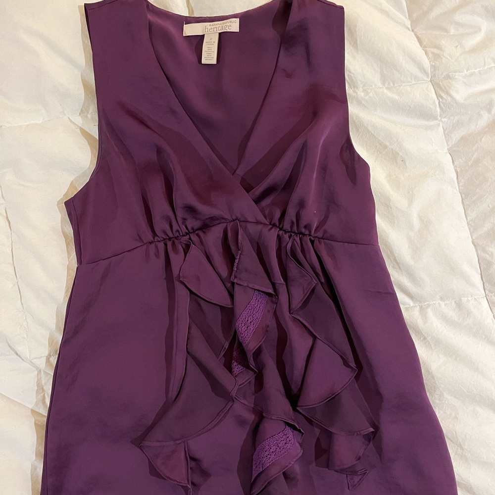Deep purple Banana Republic top from The Heritage Collection.